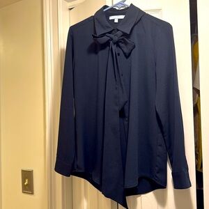 Antonio Melani Navy Blouse with Bow sz Small Perfect condition